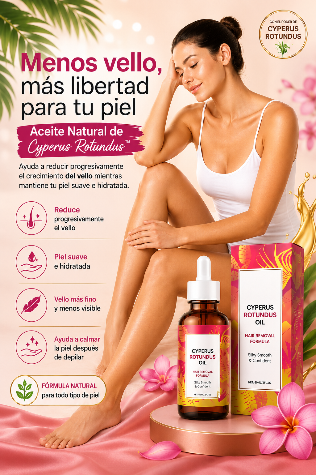 Cyperus Oil-Aceite Natural Depilatorio