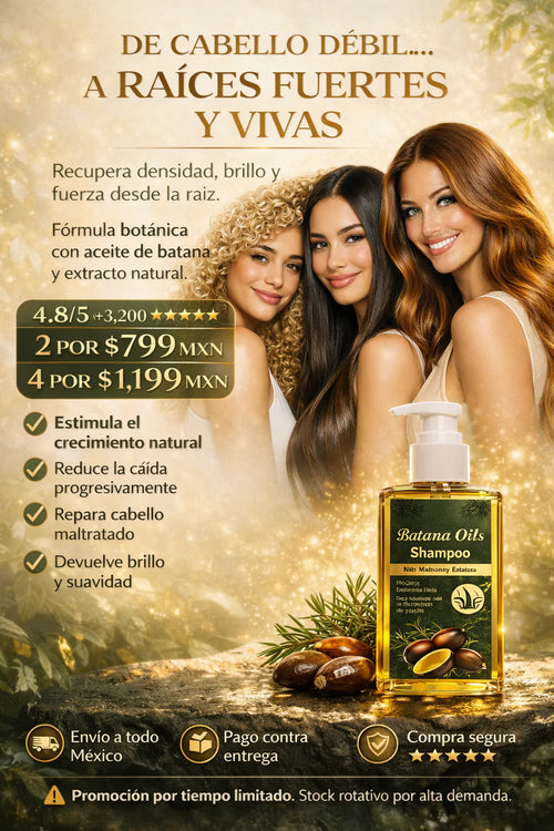 BatanaPure™-Cabello más fuerte, más volumen, más brillo||2x1