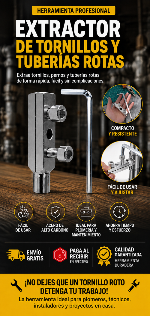 Gripx® — Extractor de tornillos rotos con agarre que lo extrae todo||Oferta 2x1