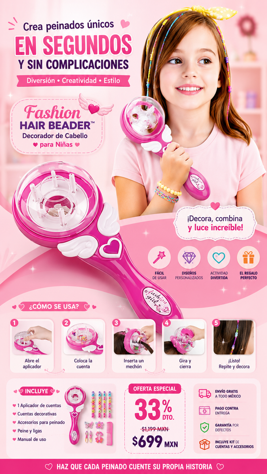 Hair Beader-Trenzadora Automatica - Peinados Fáciles