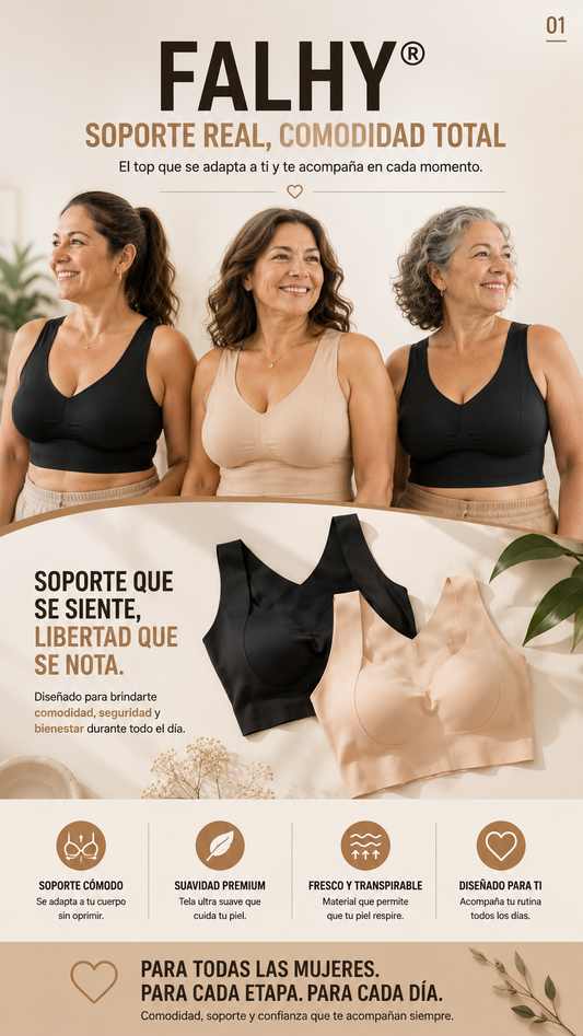Falhy® Top corrector de postura sin varillas🎁lleva 2 paga 1🎁