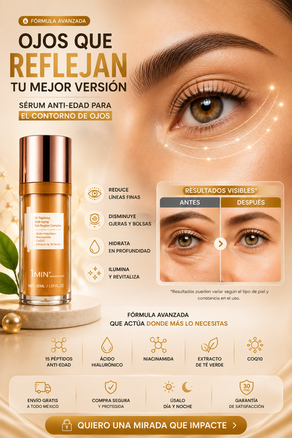 Luminia® Crema Reafirmante para Contorno de Ojos con Péptidos 5D|Oferta 2x1