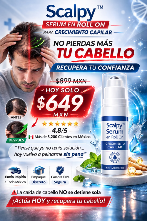 Scalpy™ Roll on para crecimiento de cabello