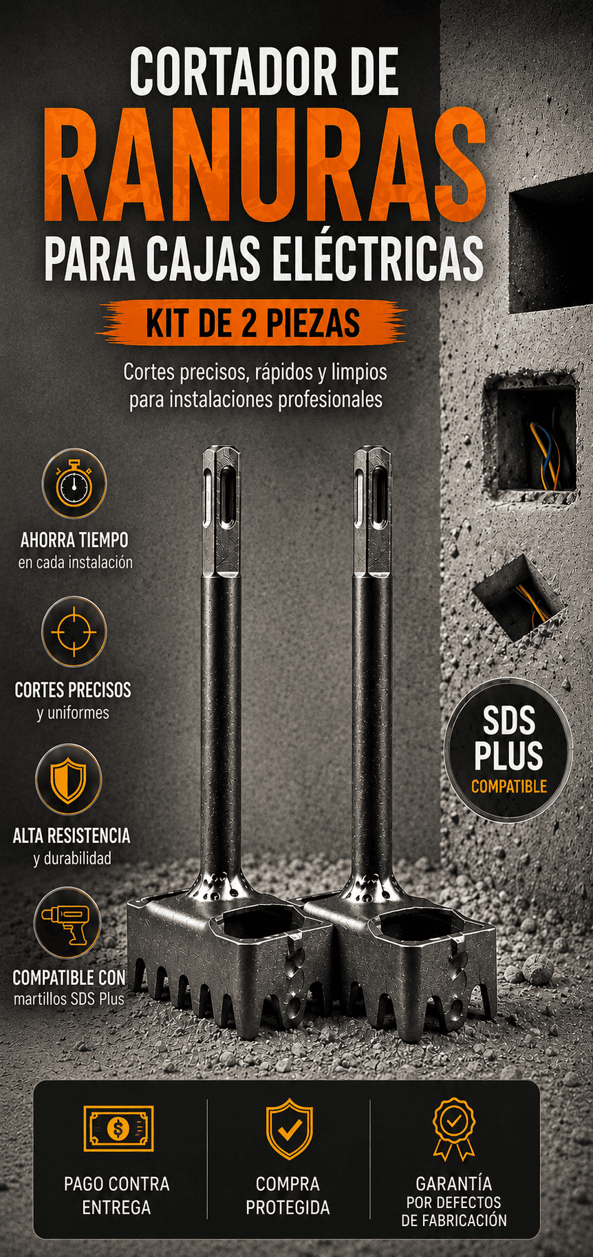 Square™ – Adaptador para cortador de ranuras |SET x2 piezas
