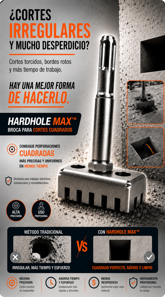 QuadraCut™ - Broca para Cortes Cuadrados