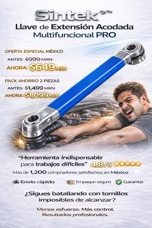 Sintek™ Llave de Extensión Acodada Multifuncional PRO