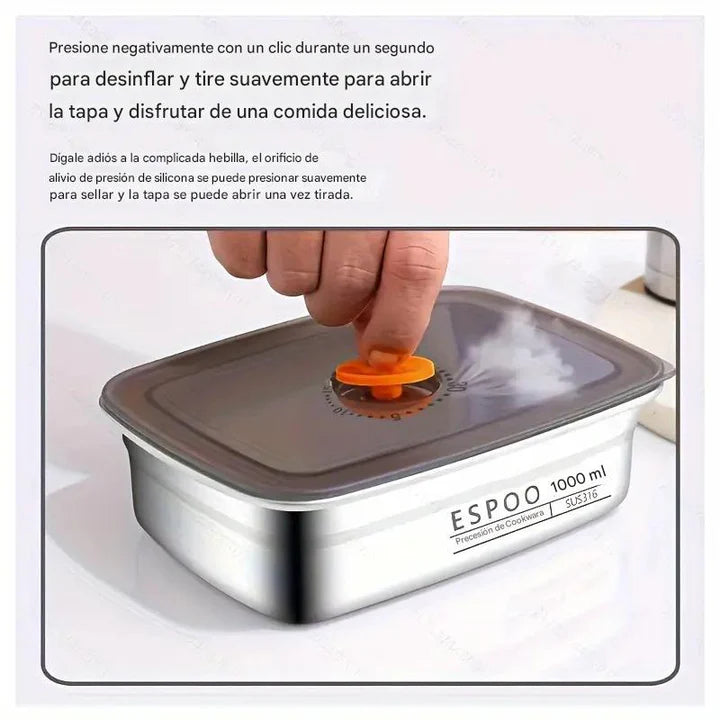 Steel Preserve® Lonchera Antibacteriana de Acero Inoxidable||4 Piezas🔥